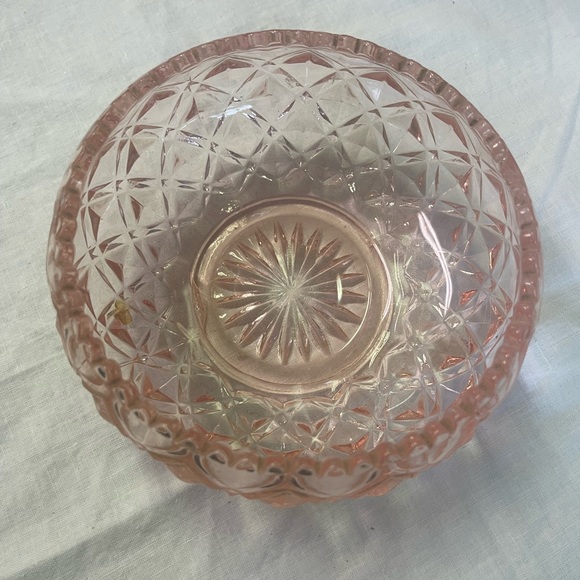 Imperial Little Jewel Lily Pink Diamond Pattern Bowl 5” Depression Glass - Picture 3 of 6